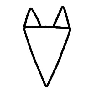 イラストじゅく キツネの描き方 三角３つで すぐに描ける 小学一年生