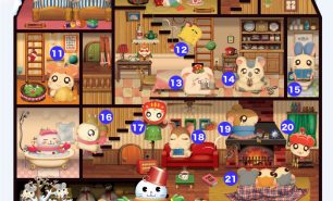 2020年ハム太郎カレンダーの1月に登場する32キャラ。あなたは全員わかるかな？