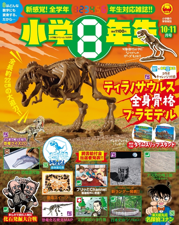 小学８年生 10 11月号は 化石 復元画 クイズの 恐竜 大特集 小学８年生